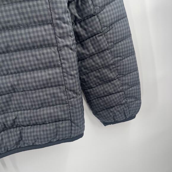 UNIQLO Puffer Jacket Size Small Check Lightweight Men's 90% Down Fill Gray/Black - Picture 8 of 16
